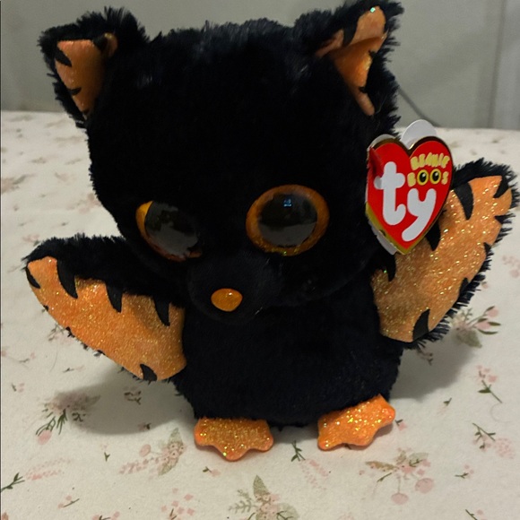 Ty Other - Ty Beanie Boos Black and Orange Owl Plush